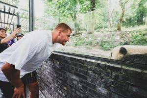 都是宝🐼掘金官博晒约基奇&大熊猫合照：塞尔维亚国宝&中国国宝