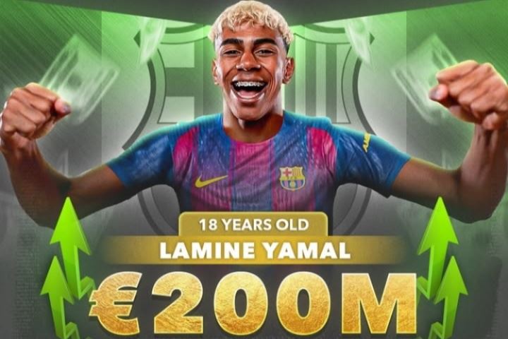 起点很高🤯18岁亚马尔身价2亿欧世界第一 远高于同龄姆贝维哈穆