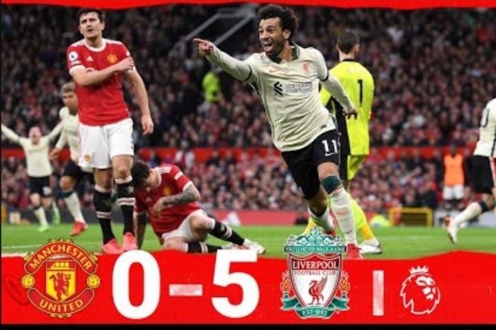 输球输人！21年英超，萨拉赫戴帽博格巴飞铲染红，曼联0-5利物浦